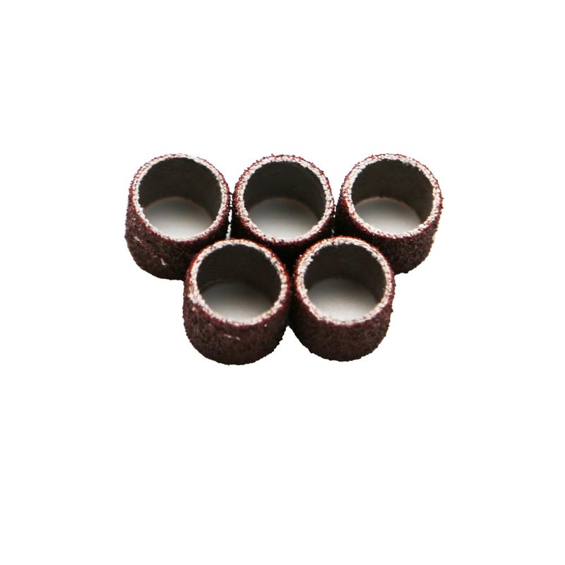 T-MAX 100 pc 3/8 Inch Sand Drum Grit 80 Coarse with 2 pc 1/8 Inch Mandrel for Dremel Rotary Tools - Image 3